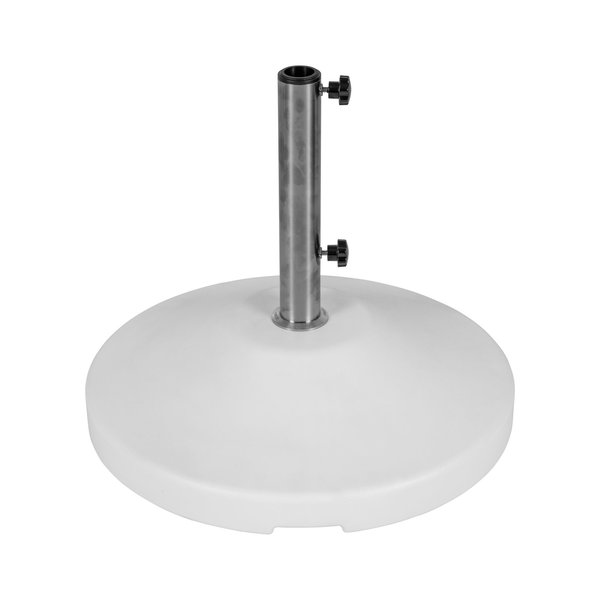 Us Weight Fillable 120lb Capacity Free Standing Umbrella Base, White, Commercial FUB120WE